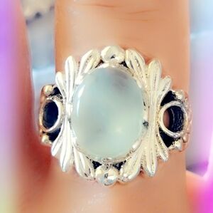 Fairy 🧚‍♂️ Band Sterling Silver Flourite Gemstone Ring